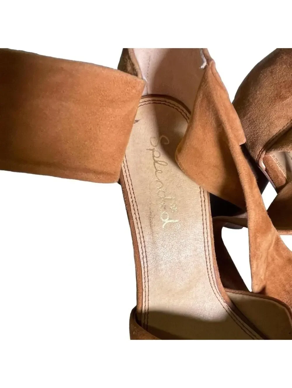 Splendid Johnson Suede Ankle Tie Block Heels | 9.5